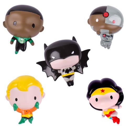 DC Comics 5 Count Pack Superhero Bath Squirters, Ages 6+ Months, Unisex
