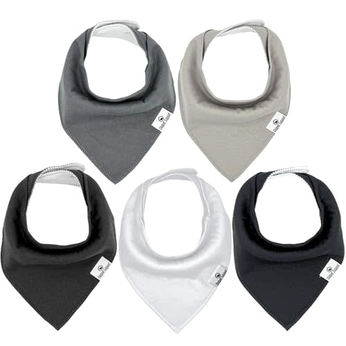 DiaperSquad's Baby Bibs for Drooling and Teething, Bibs for Boys, Baby Girl - Solid Cotton Baby Drool Bibs