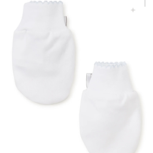 White/Blue Kissy Basics Mittens