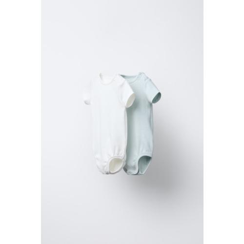 TWO-PACK OF RIBBED BODYSUITS - Pink | ZARA United States