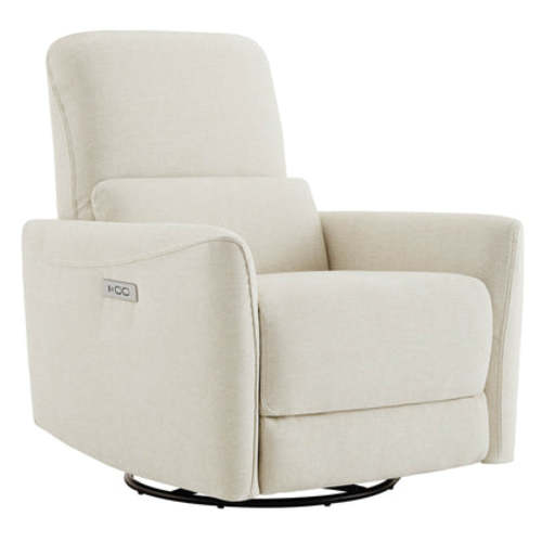 Tracee Power Swivel Nursery Recliner in Linen | Type-C Charging – CHITA LIVING