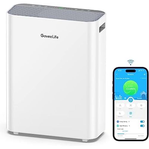Govee Life Smart Air Purifiers for Home Large Room, H13 True HEPA Air Purifiers for Pets with PM2.5 Sensor, Air Quality Index for 99.97% 0.3 micron Particles, Washable Pre-Filter for Pet Hair Lint : Home & Kitchen