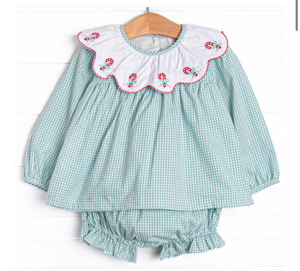 Sweet Sentiments Embroidered Diaper Set, Green – Stitchy Fish
