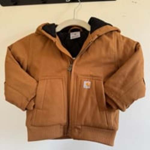 Carhartt Hooded insulated Active Jac 18 months brown Like New