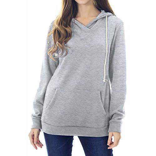 Smallshow Women's Fleece Maternity Nursing Sweatshirt Hoodie Kangaroo Pocket
