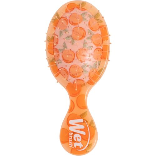 Wet Brush Mini Detangler Hair Brush, Peach (Tutti Fruitti), Detangling Travel Hairbrush, Ultra-Soft IntelliFlex Bristles Glide Through Tangles with Ease, Pain-Free, All Hair Types, Limited Edition