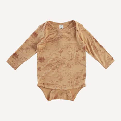 long sleeve lap neck bodysuit | sierra map | bamboo