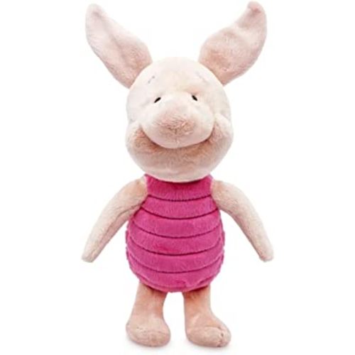 Disney Piglet Plush, Winnie The Pooh, Small, 11 Inches, Inspired by Winnie The Pooh, Cuddly Toy with Fluffy Mane and Detachable Tail, Embroidered Details, Suitable for All Ages