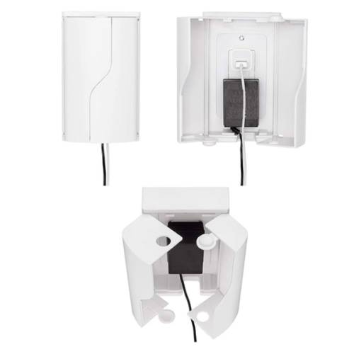Safety Innovations Twin Door Baby Safety Outlet Cover Box for Babyproofing Outlets - More Interior Space for Extra Large Electrical Plugs and Adapters - Easy to Install - Easy to Use, (1-Pack)
