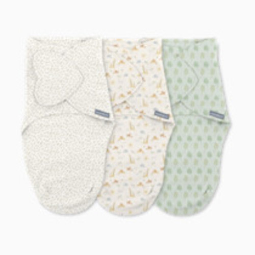 Ingenuity SwaddleMe Monogram Collection Swaddle (3-Pack) - Safari, 0-3 M