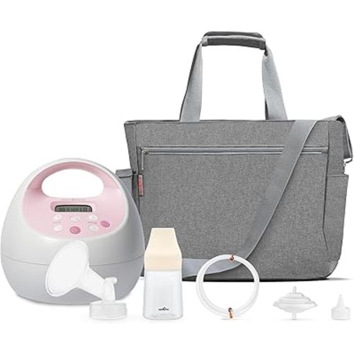 Spectra Baby S2 Plus Premier Electric Breast Pump with Grey Tote Premium Accessory Kit - 28 mm
