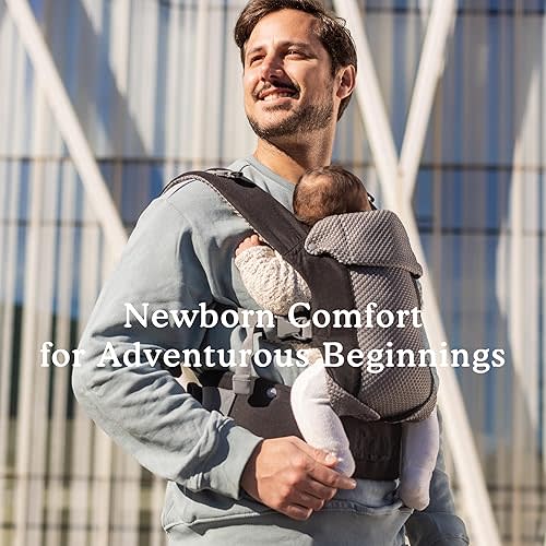Beco Baby Carrier Gemini Newborn to Toddler - Front, Back and Hip Seat Carrier, Baby Carrier Backpack & Baby Front Carrier with Adjustable Seat, Ergonomic Baby Holder Carrier 7-35lbs (Cool Black)