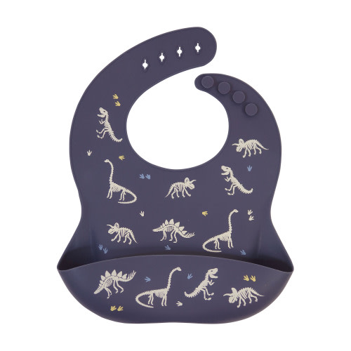 Neat Solutions Dinosaur Print Infant Silicone Bib