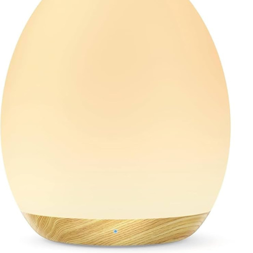 JolyWell Night Light for Kids, Baby Egg Light with 7 Colors Changing Mode & Stepless Dimming, Nursery Night Lamp BPA Free,Rechargeable Egg Night Light for Breastfeeding 1h Timer & Touch Control, Wood