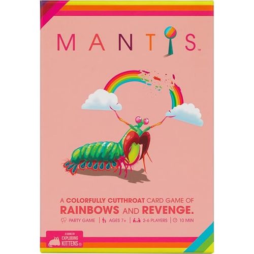 Mantis by Exploding Kittens - 2-6 Players - Ages 7+ - 10 Minutes to Play - Cutthroat Matching Card Game - Party Game, Family Game Night, Kid and Adult Card Game