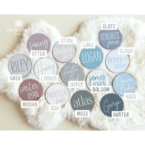 Baby Name Sign - 3.5" circle