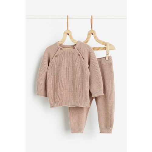 Knit Sweater and Pants, Beige