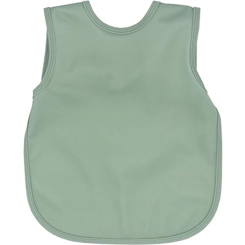 BapronBaby Minimalist Sage Bapron - No Neck Tie Safer Bib for Baby & Toddler - Soft Waterproof Stain Resistant - Machine Washable - Sz Baby/Toddler 6m-3T