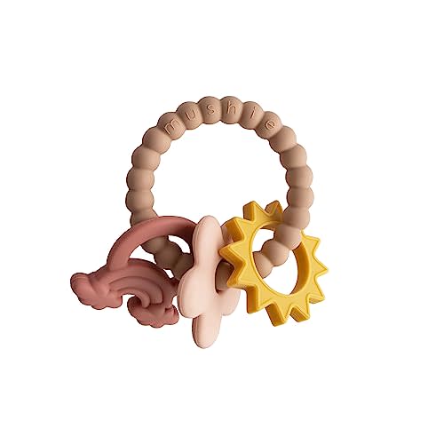 mushie Silicone Nature Teething Ring Toy