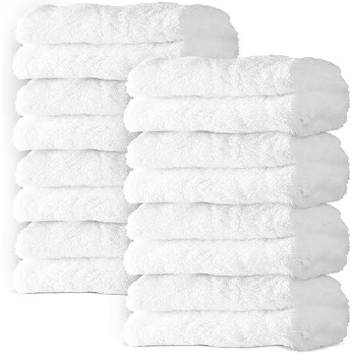 8 Pack Large Burp Cloths for Baby - 20" by 10" Ultra Absorbent Burping Cloth, Baby Washcloths, Newborn Towel - Milk Spit Up Rags - Burpy for Unisex, Boy, Girl - Burp Cloths Set(White)