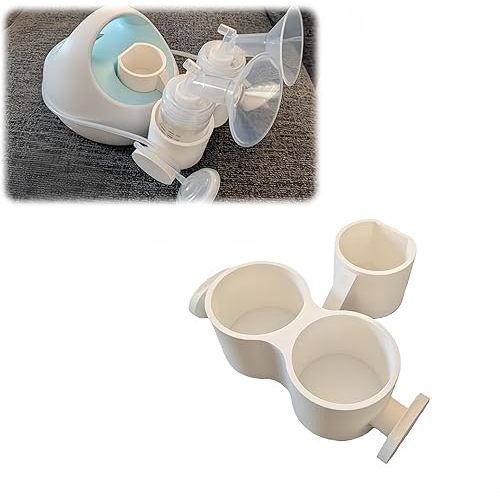 Breast Pump Organizer for Spectra, Double Bottle Holder and Tube Management Stand, Modular Storage Rack for Pump Parts | Keep Your Pumping Station Neat & TID