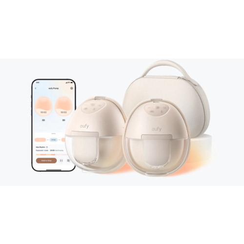 eufy Security Heated Wearable Breast Pump S1 Pro, Slim Hands-Free with Industry-Leading HeatFlow Tech, Wireless Charging Case, App-Controlled OptiRhythm, Hospital-Grade Suction, in-Bra Use