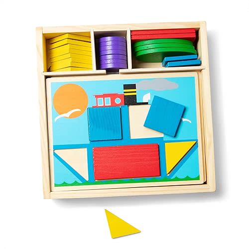 Melissa & Doug Beginner Wooden Pattern Blocks