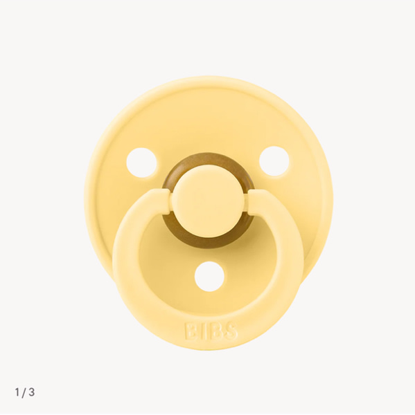 BIBS Colour - Pale Butter | Round Latex Pacifier – Bibsworld store US