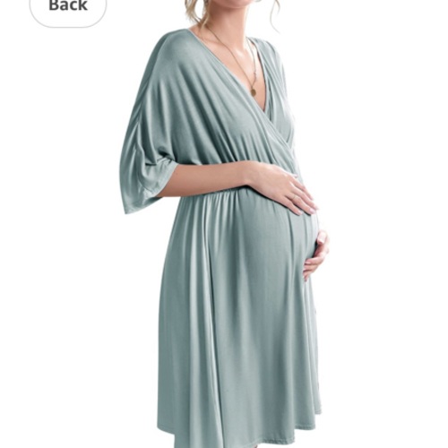 Ekouaer 3 in 1 Labor/Delivery/Hospital Gown Maternity Dress Nursing Nightgown Sleepwear for Breastfeeding