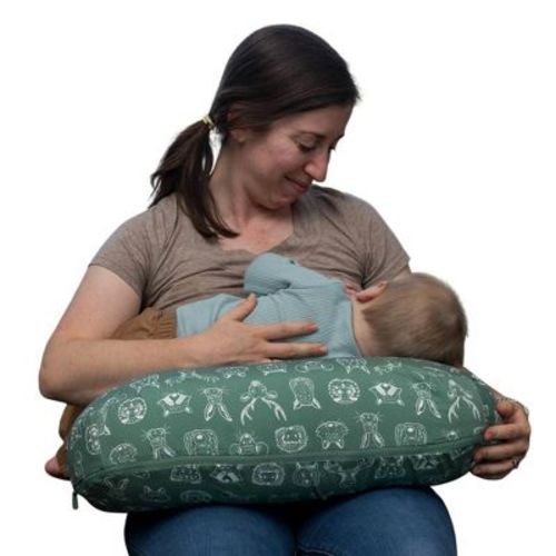 Boppy Nursing Pillow - Green Animal Sketches