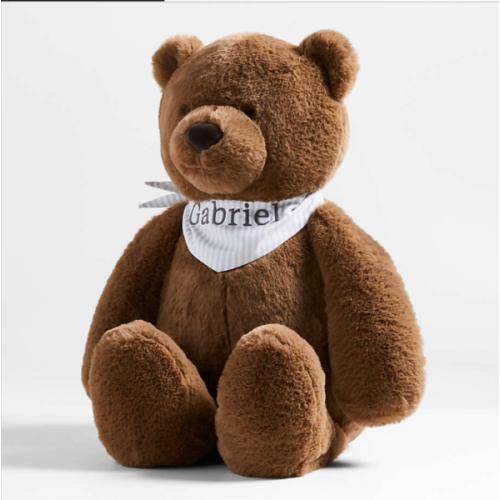 Personalized Crate Cuddlies Large Brown Bear Kids Stuffed Animal