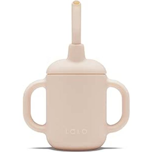 Amazon.com: Lalo Little Cup, Non-Toxic Silicone Straw Cup with Handles - Baby and Toddler Sippy Cup - Mini Cup and Straw Training System, 4oz, Grapefruit : Baby