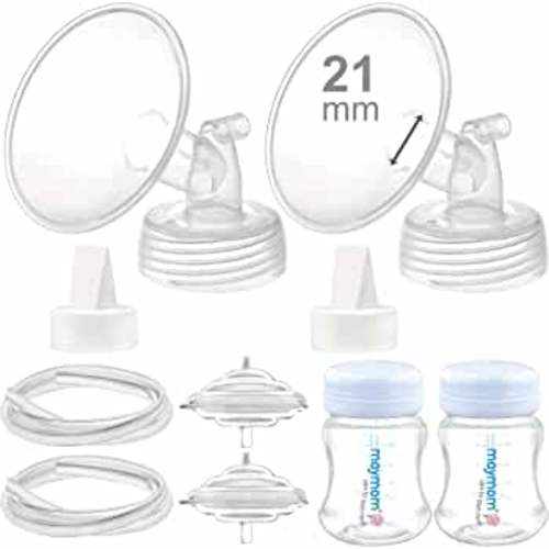Maymom Pump Parts Compatible with Spectra S2 And S1, 21mm Flange, Valve Tube Bottle Backflow Protector, Not Original Spectra S2 Accessories Replace Spectra Duckbill Valve Tube Bottle