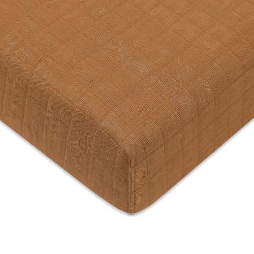 Crib Sheet in GOTS Certified Organic Muslin Cotton