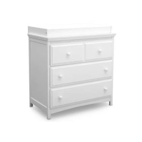 Emerson 3 Drawer Dresser with Changing Top and Interlocking Drawers | Delta Children