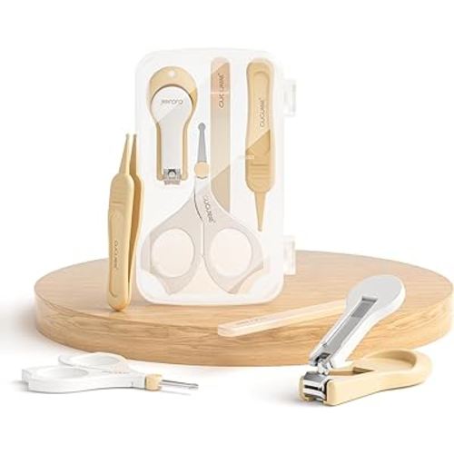 Baby Nail Clippers kit, 4-in-1 Infant Manicure Care Kit Includes Nail Clipper, Scissors, Nail File, Tweezers,Baby Manicure Kit and Pedicure kit for Newborn, Infant, Toddler
