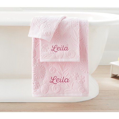 Floral Jacquard Bath Collection | Pottery Barn Kids