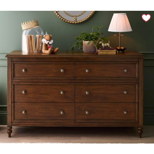 Chris Loves Julia Turned Wood 6-Drawer Dresser (56w x 19d") | Pottery Barn Kids