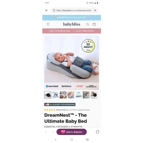 DreamNest™ - The Ultimate Baby Bed