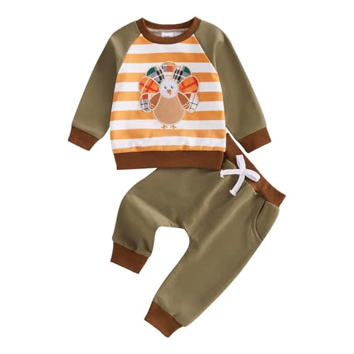 BemeyourBBs Toddler Baby Boy Fall Winter Clothes Funny Letter Long Sleeve Sweatshirt and Pants Set 2 Piece Sweatsuit Outfit