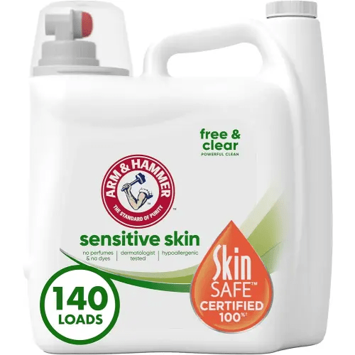 Arm & Hammer Sensitive Skin Free & Clear, 140 Loads Liquid Laundry Detergent