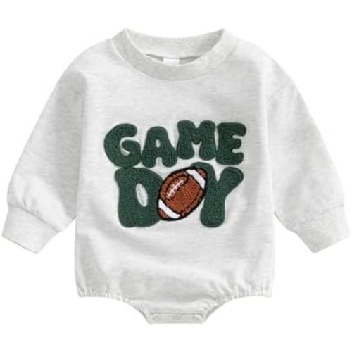 Infant Baby Boy Girl Fall Winter Clothes Oversized Sweatshirt Romper Long Sleeve Bubble Romper 3 6 9 12 18 Months