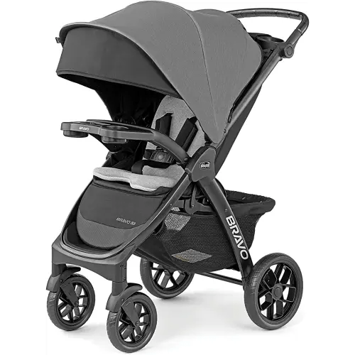 Chicco Bravo LE ClearTex Quick-Fold Stroller - Pewter | Grey