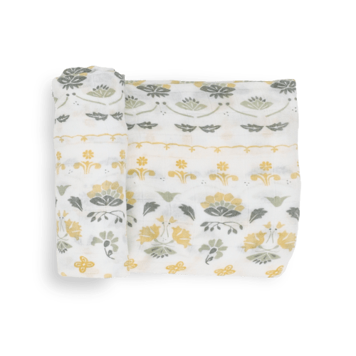 Deluxe Muslin Swaddle Blanket - Heirloom Floral