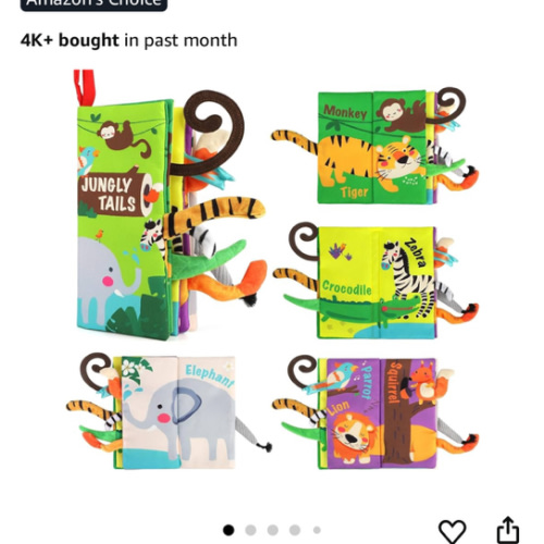 beiens Baby Books Toys, Touch and Feel Crinkle Cloth Book for Infant Baby 0-3-6-12-18 Months, Early Development Interactive Stroller Soft Toys, Easter Basket Essentials Shower Gifts for Boys Girls