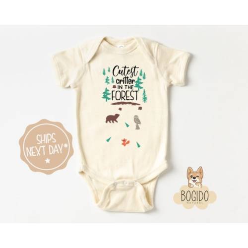 Woodland Animal Bodysuit Forest Adventure Baby Onesie® - Etsy
