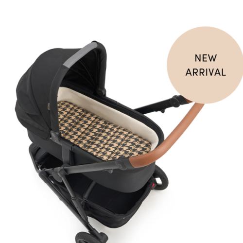 Black Houndstooth Universal Linen Bassinet Liner