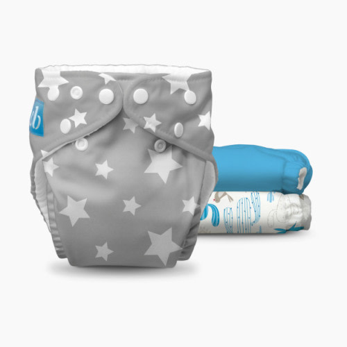 Charlie Banana Reusable Cloth Diaper (3 Diapers and 3 Reusable Inserts) - Under The Stars, One Size