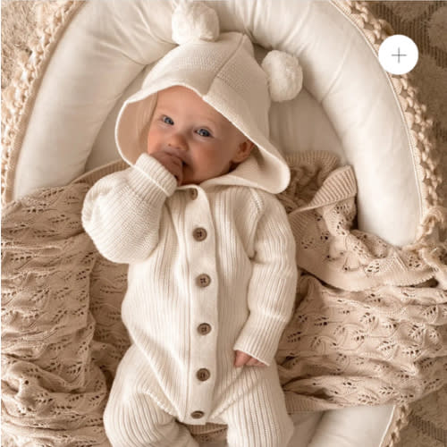 Little B's Classic Hoodie Jumpsuit - Milk
