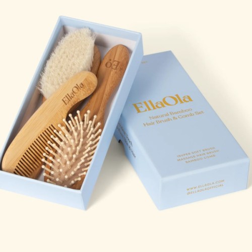 3-Piece Bamboo Brush & Comb Set